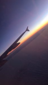 A rainbow in the airplane